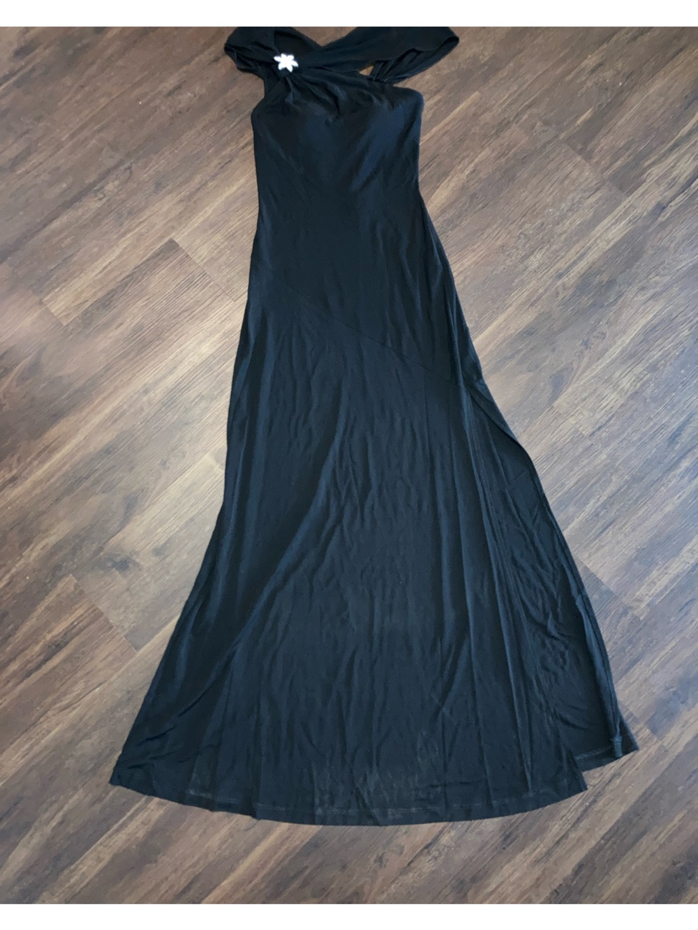Nicole Bakti women’s Black One-Shoulder Maxi Dress size Xs